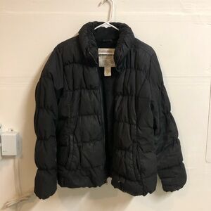 Eddie Bauer Goose Down Black Puffer Jacket